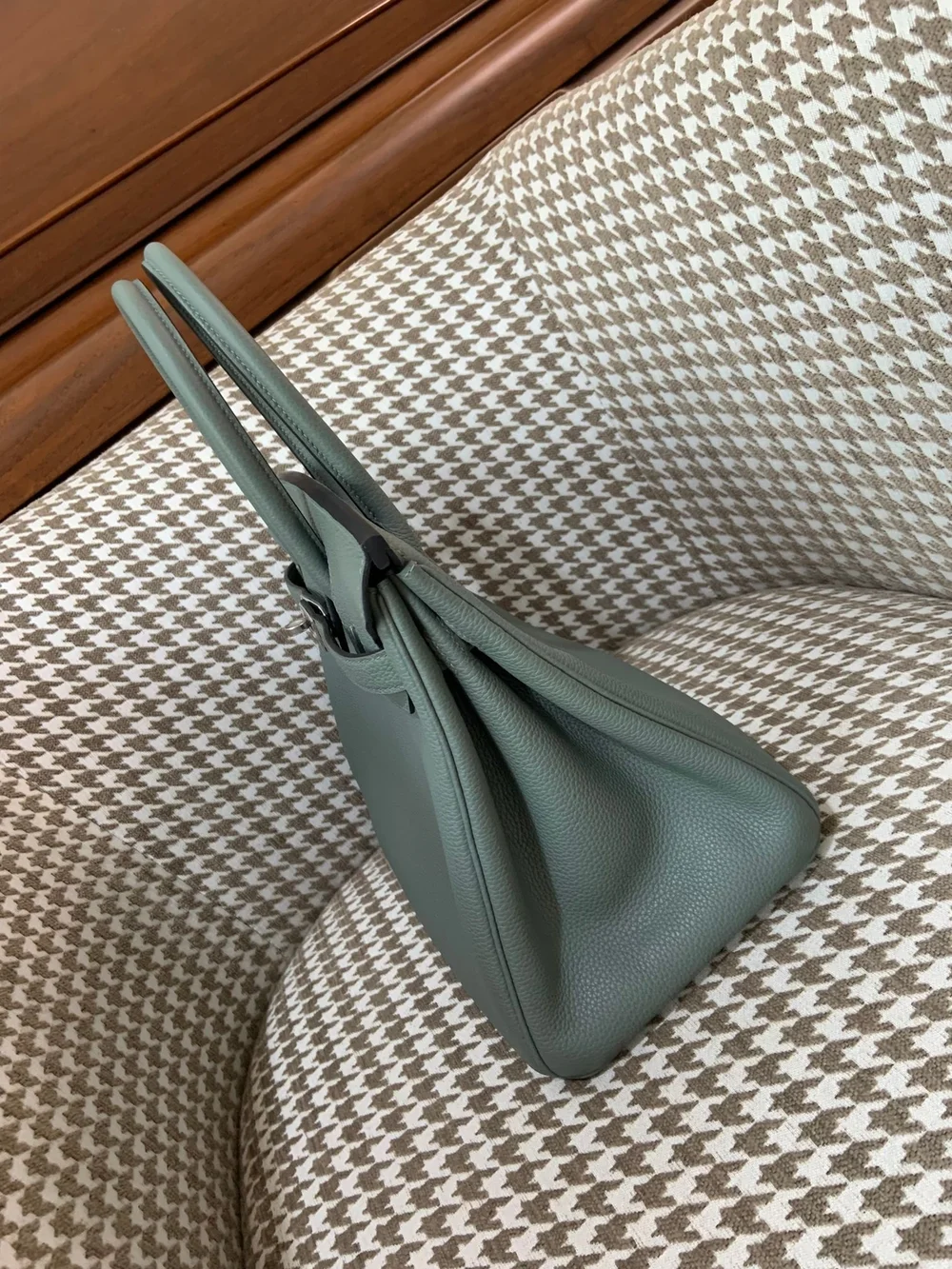 에르메스 버킨 30 르투르네 아몬드 그린 실버 하드웨어 (100% HAND MADE)
