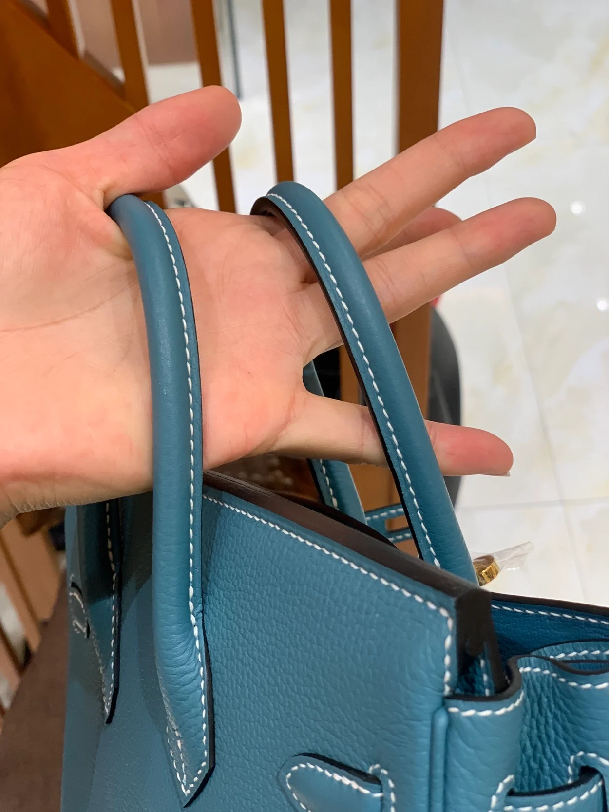 에르메스 버킨 25 르투르네 데님 블루 골드 하드웨어 (100% HAND MADE)