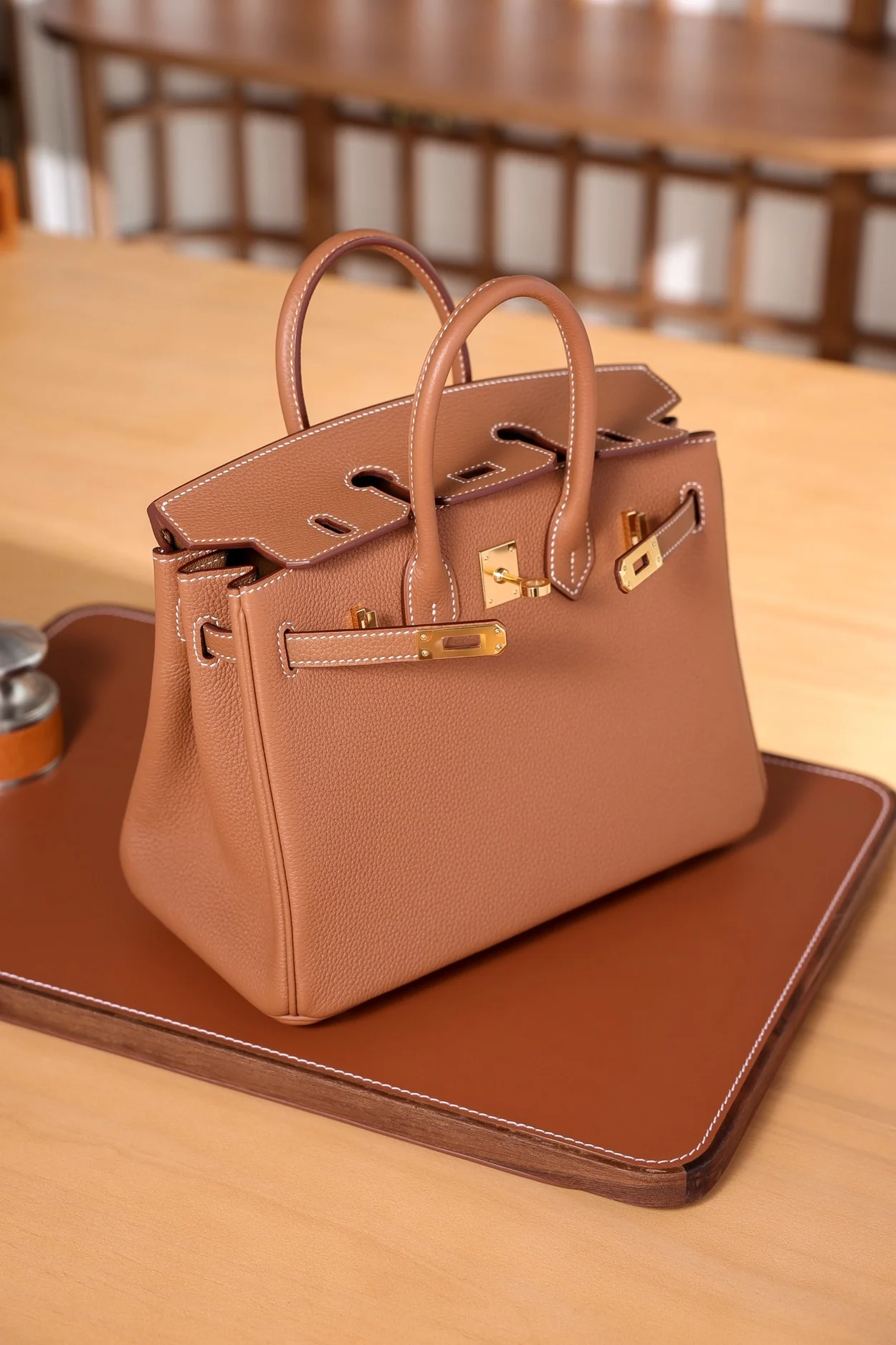 에르메스 버킨 25 르투르네 골든 브라운 골드 하드웨어 (100% HAND MADE)