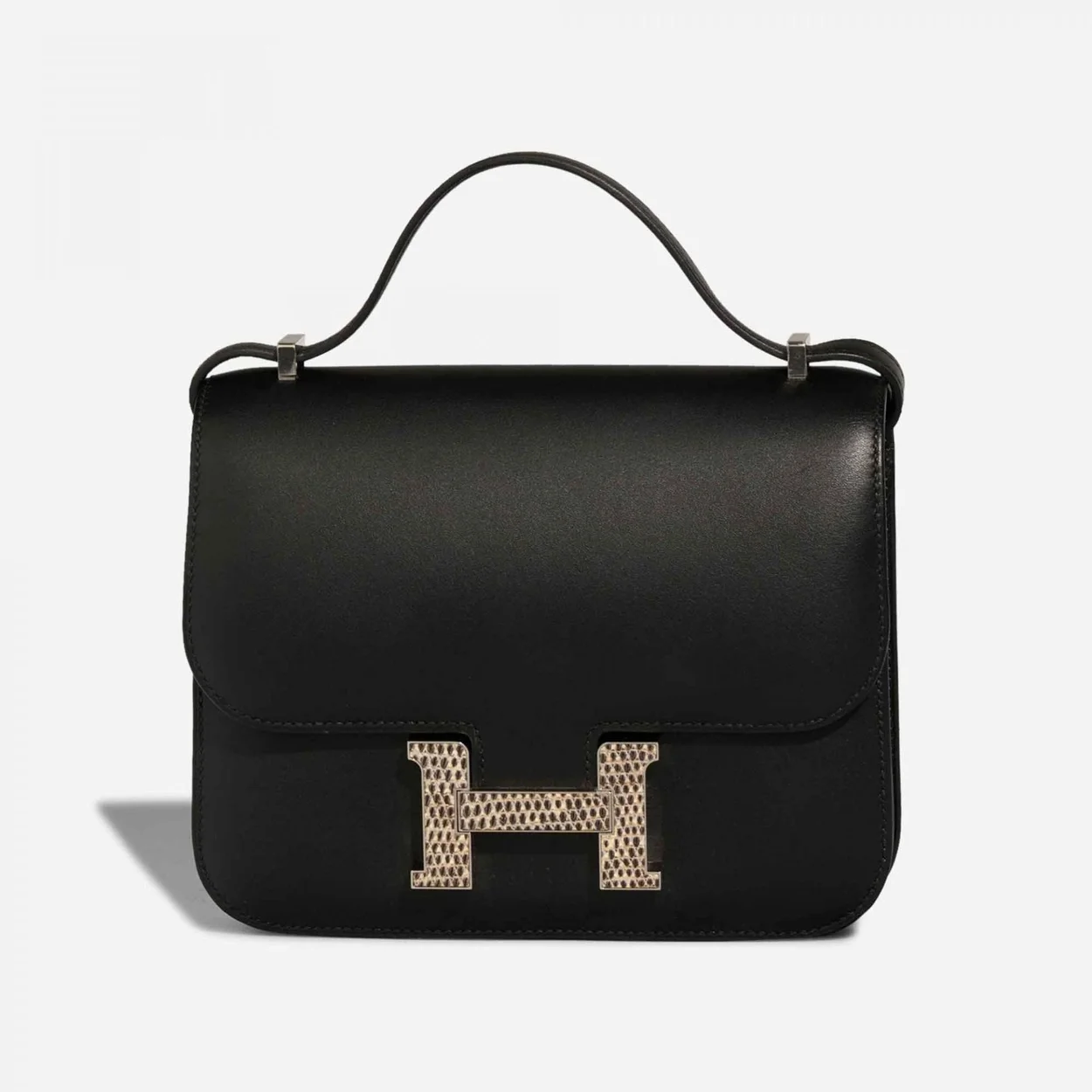 에르메스 콘스탄스 18 블랙 스위프트 리자드 버클 팔라듐 하드웨어 (100% HAND MADE)