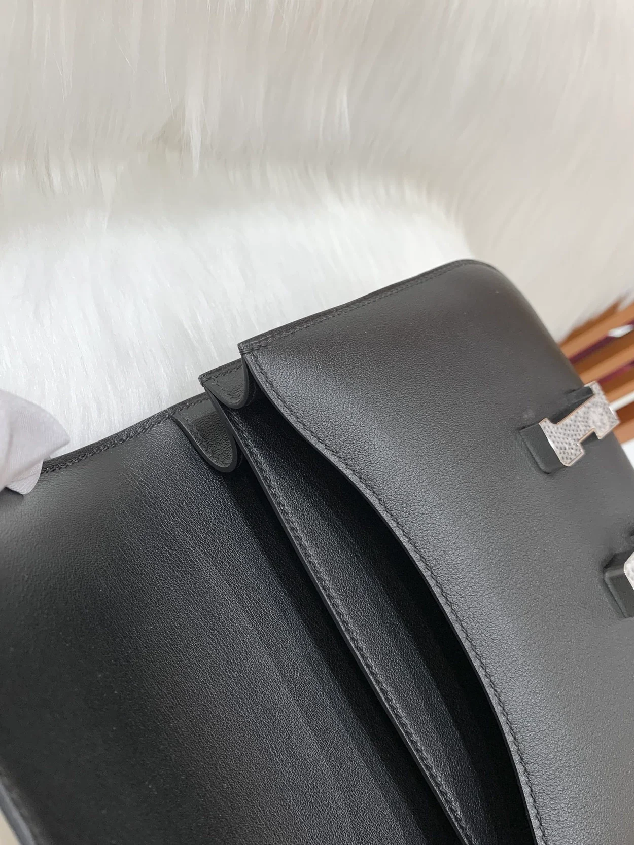 에르메스 콘스탄스 18 블랙 스위프트 리자드 버클 팔라듐 하드웨어 (100% HAND MADE)