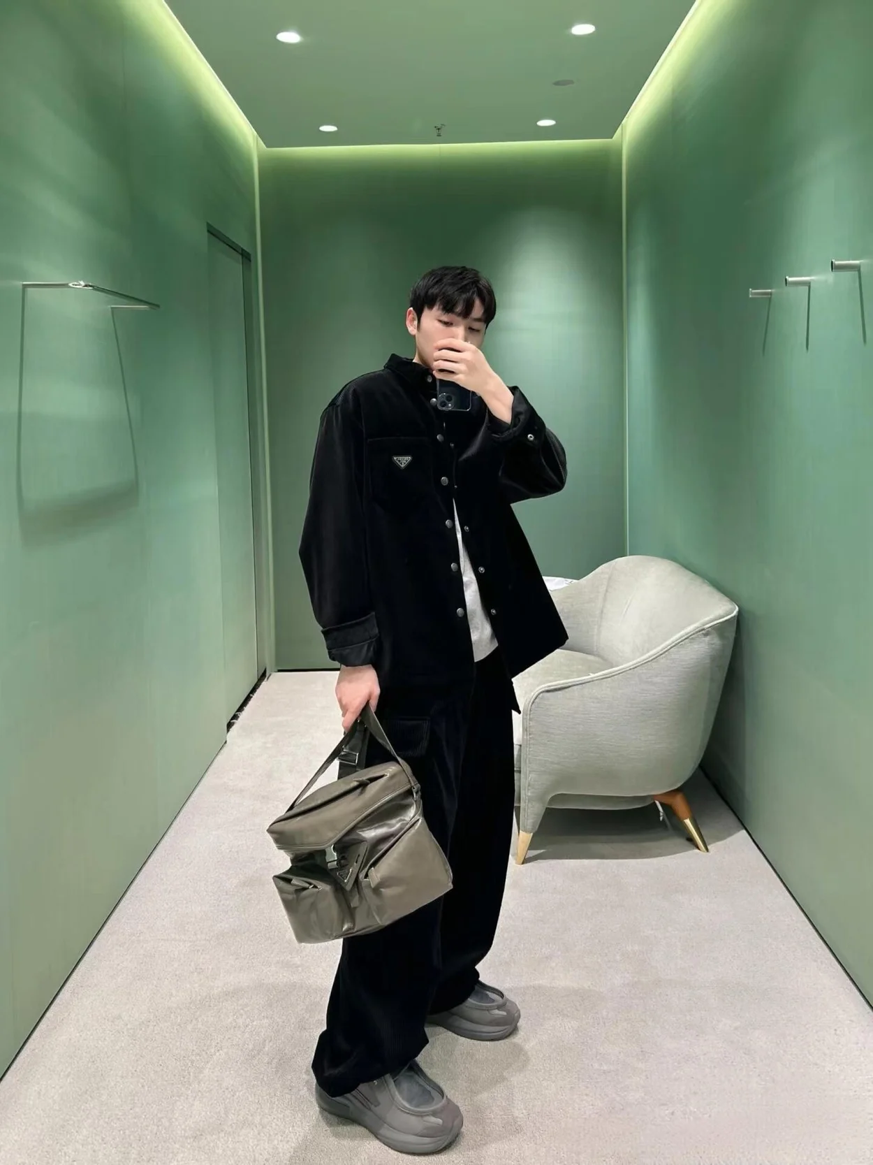 프라다 코듀로이 셔츠 자켓