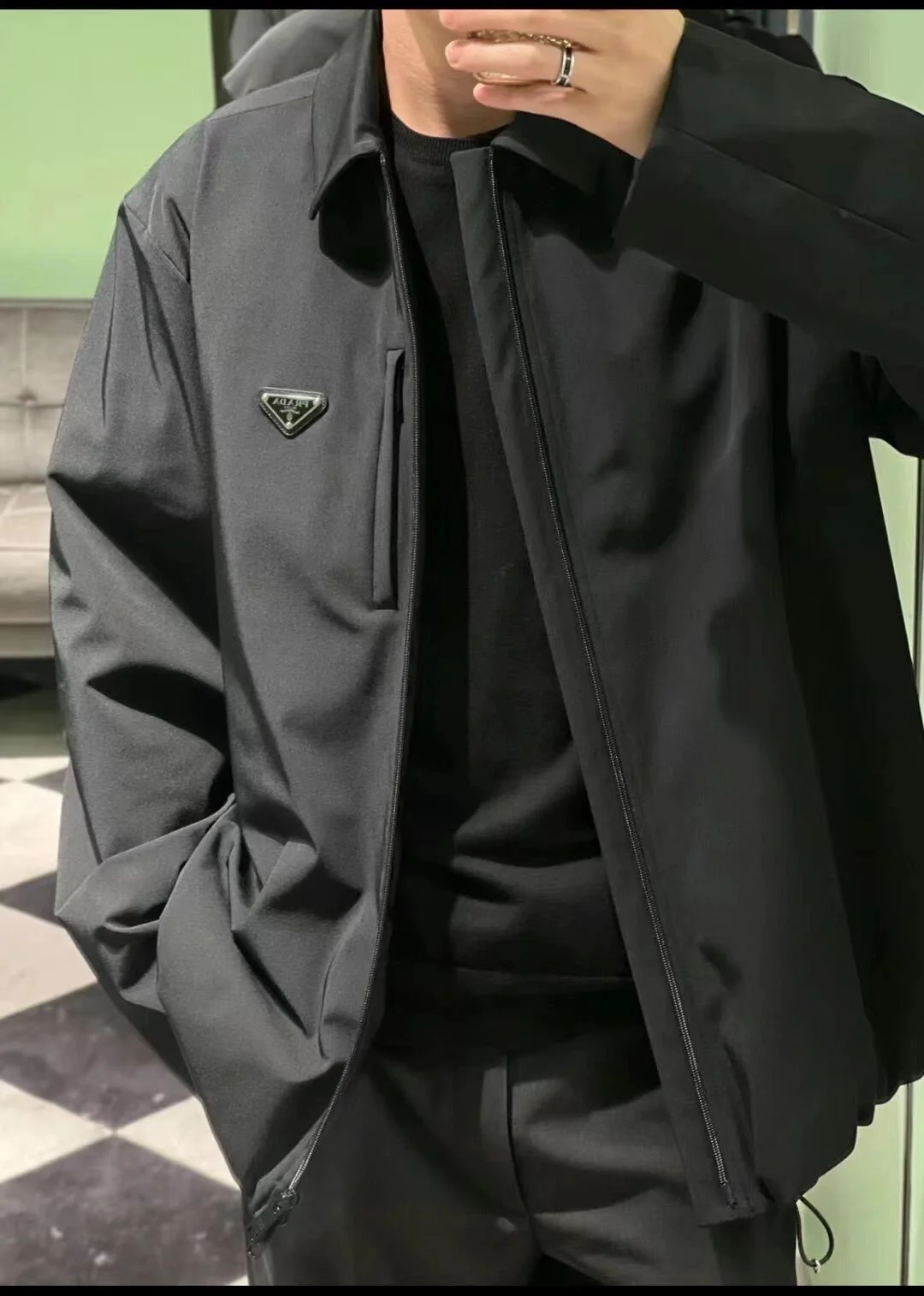 프라다 폴리에스테르 셔츠 재킷