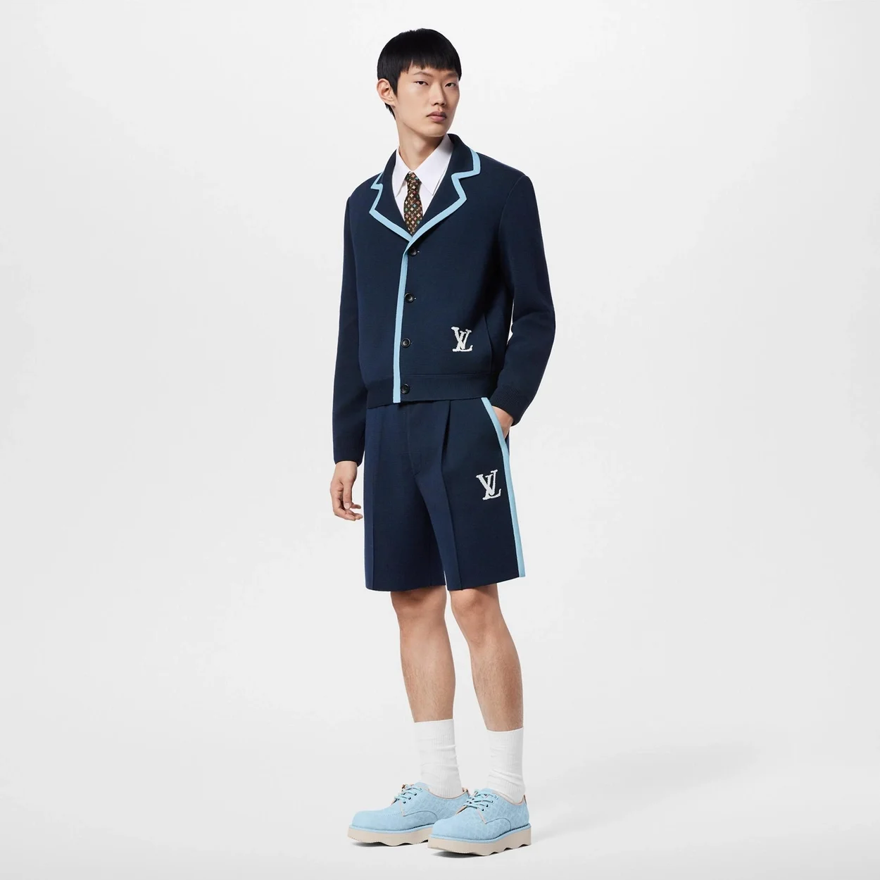 루이비통 시그니처 니티드 울 블루종 1AFPXJ