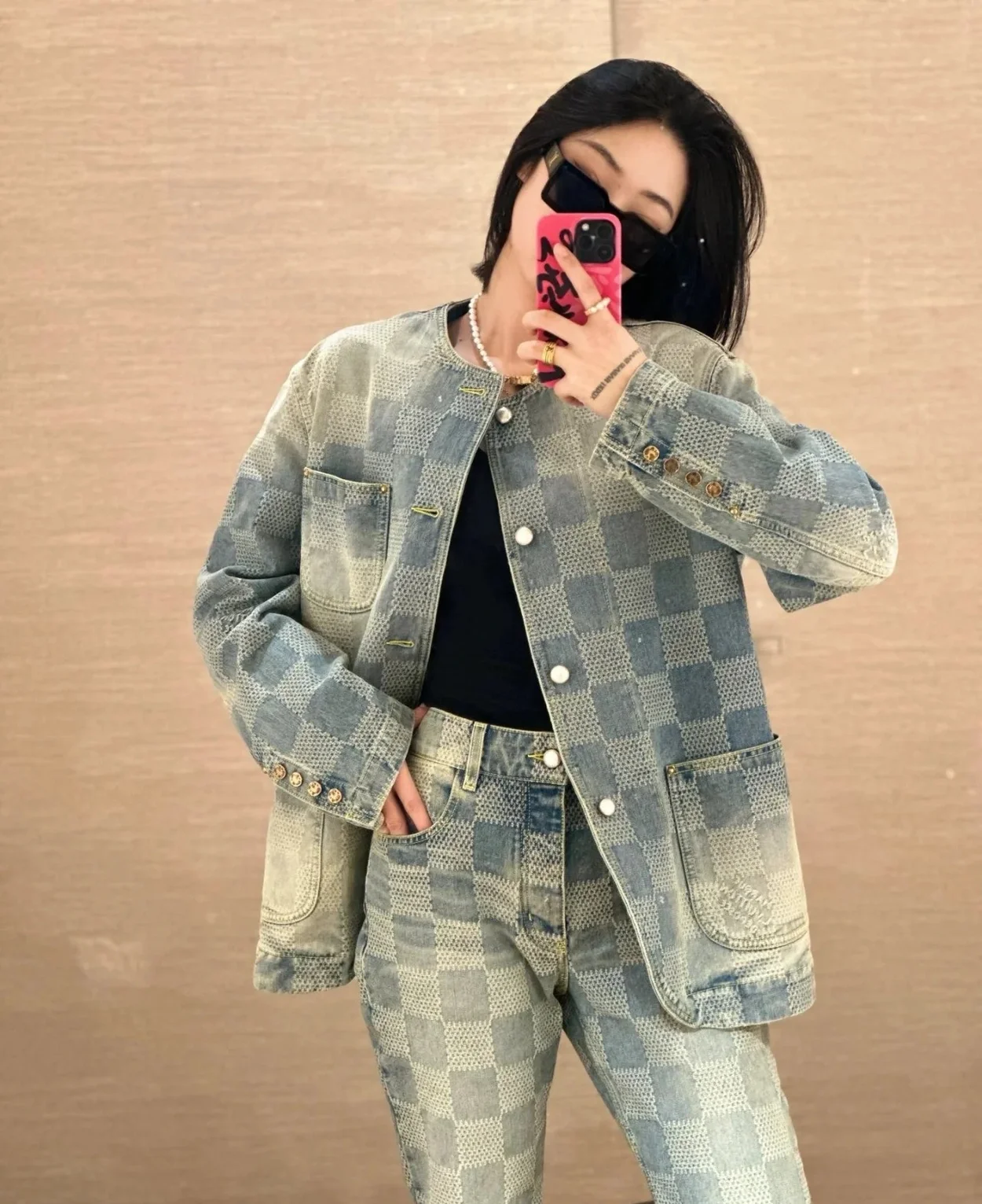 루이비통 다미에 데님 시크 자켓 인디고