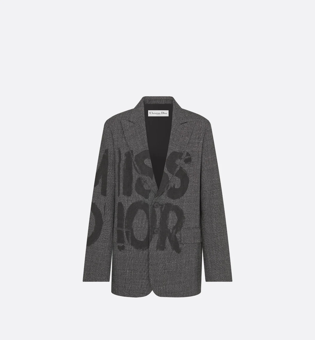 디올 블랙 Miss Dior Graffiti 모티브 울 블레이저