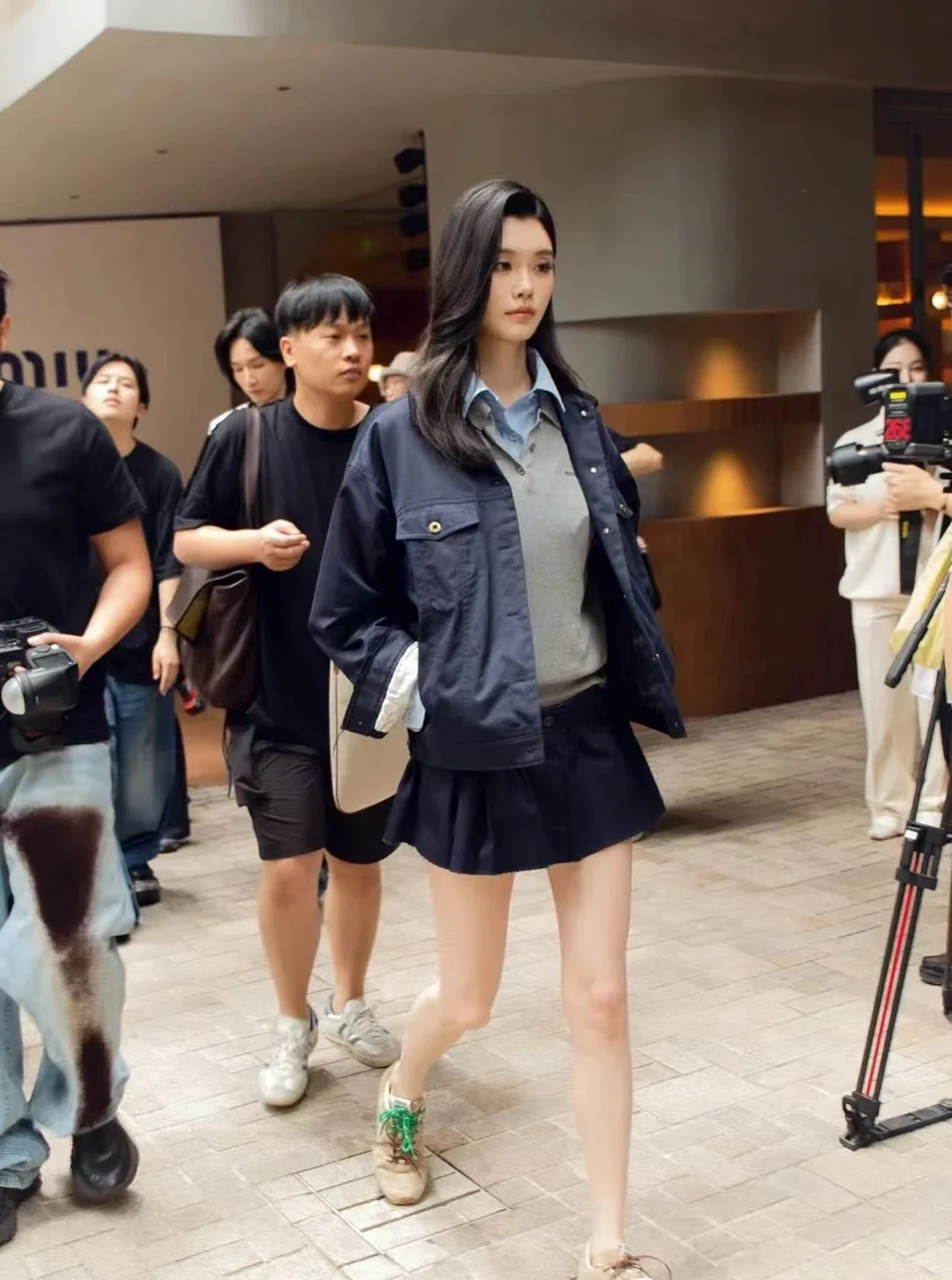미우미우 치노 블루종 재킷