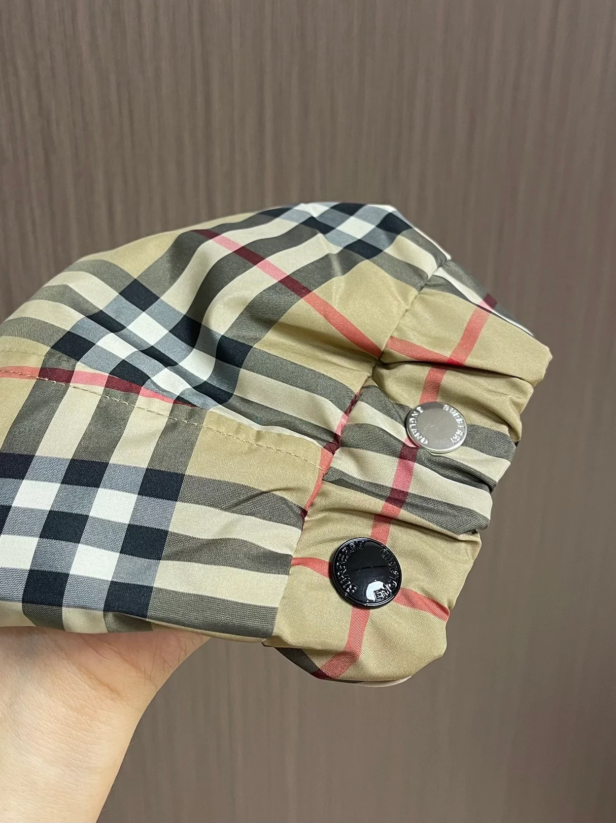 버버리 아카이브 베이지 리버시블 후드 재킷