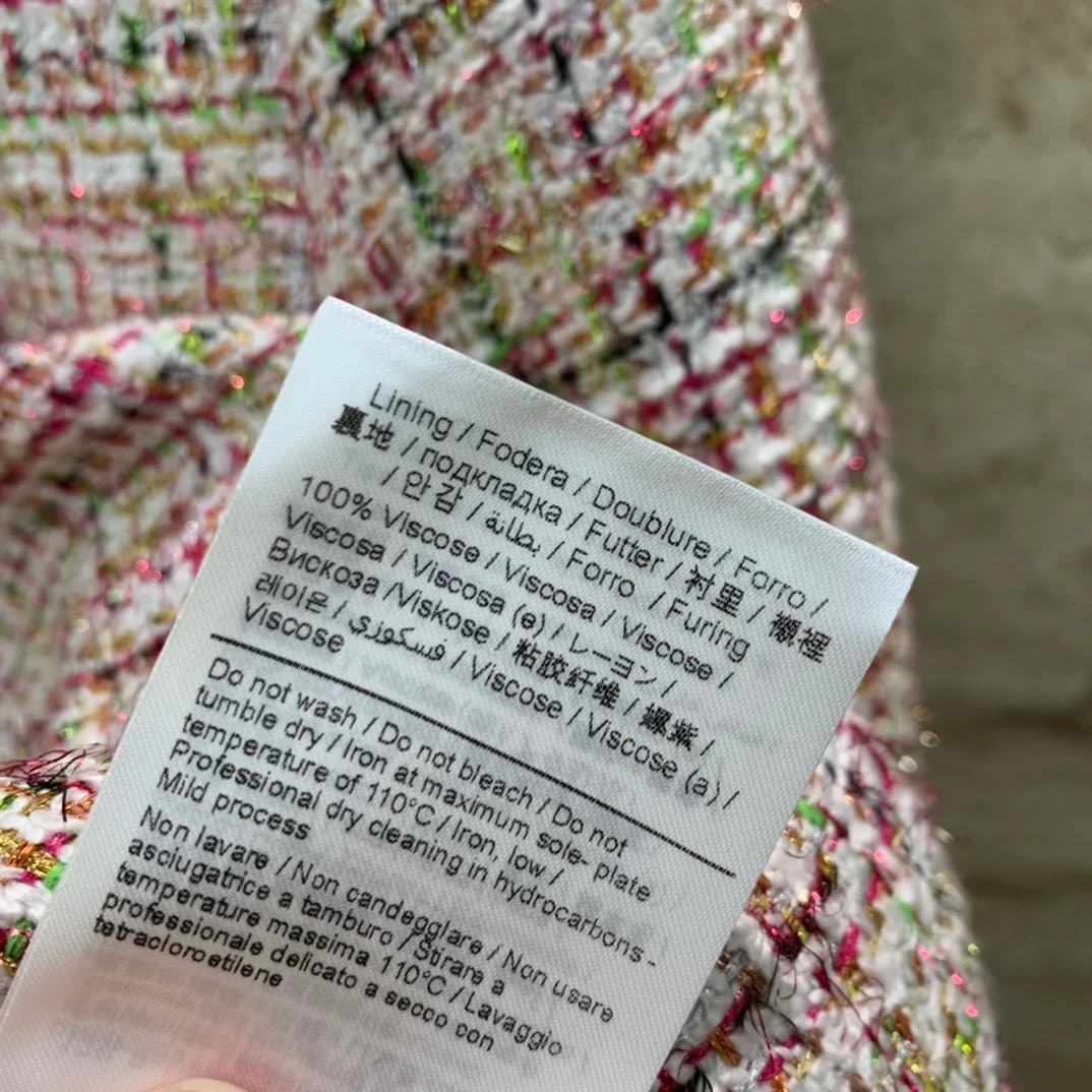 발렌티노 가라바니 브이로고 크롭 트위드 재킷