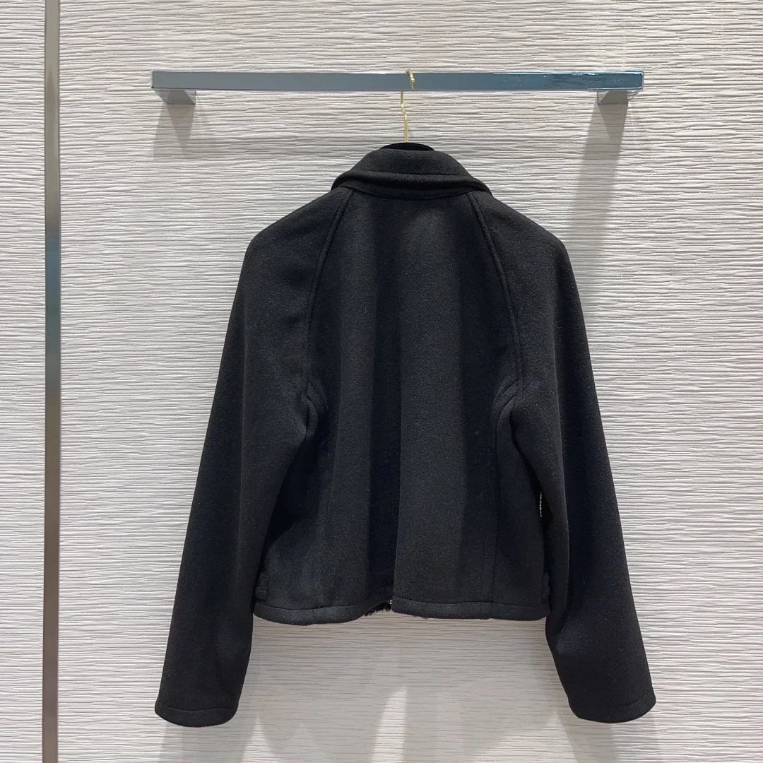 펜디 블랙 울 밍크 자켓