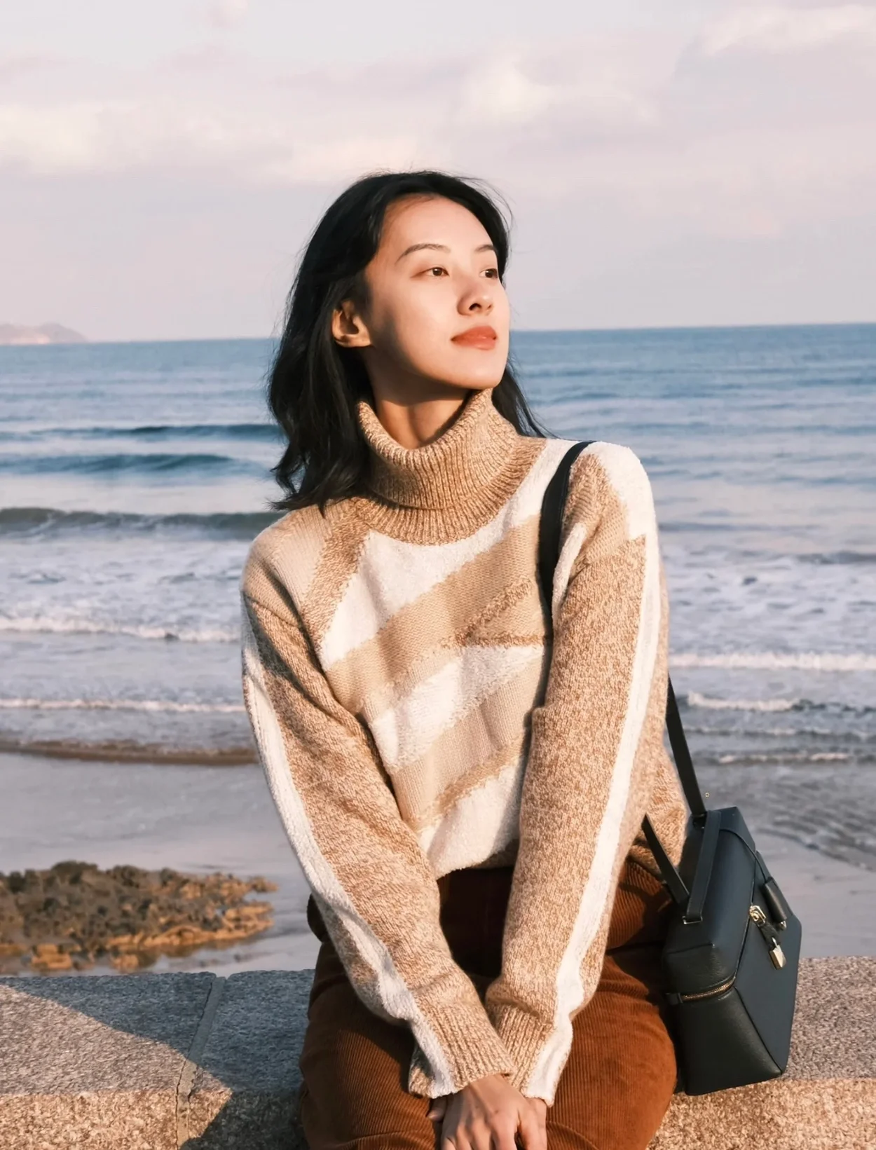 로로피아나 목폴라 스웨터