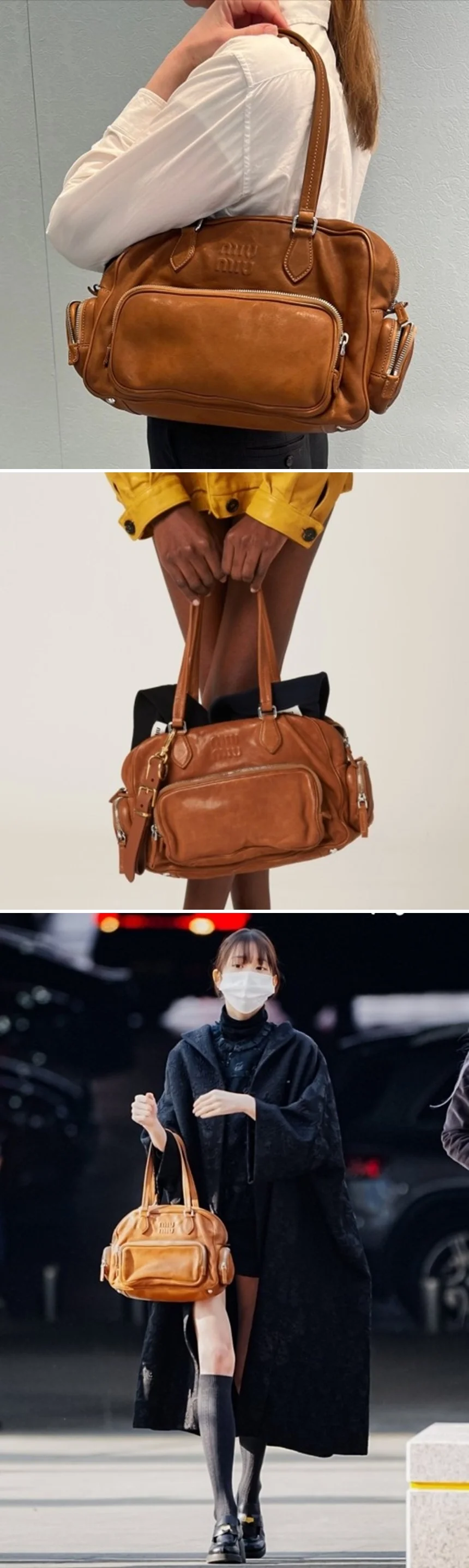 미우미우 나파 레더 토팬들 백