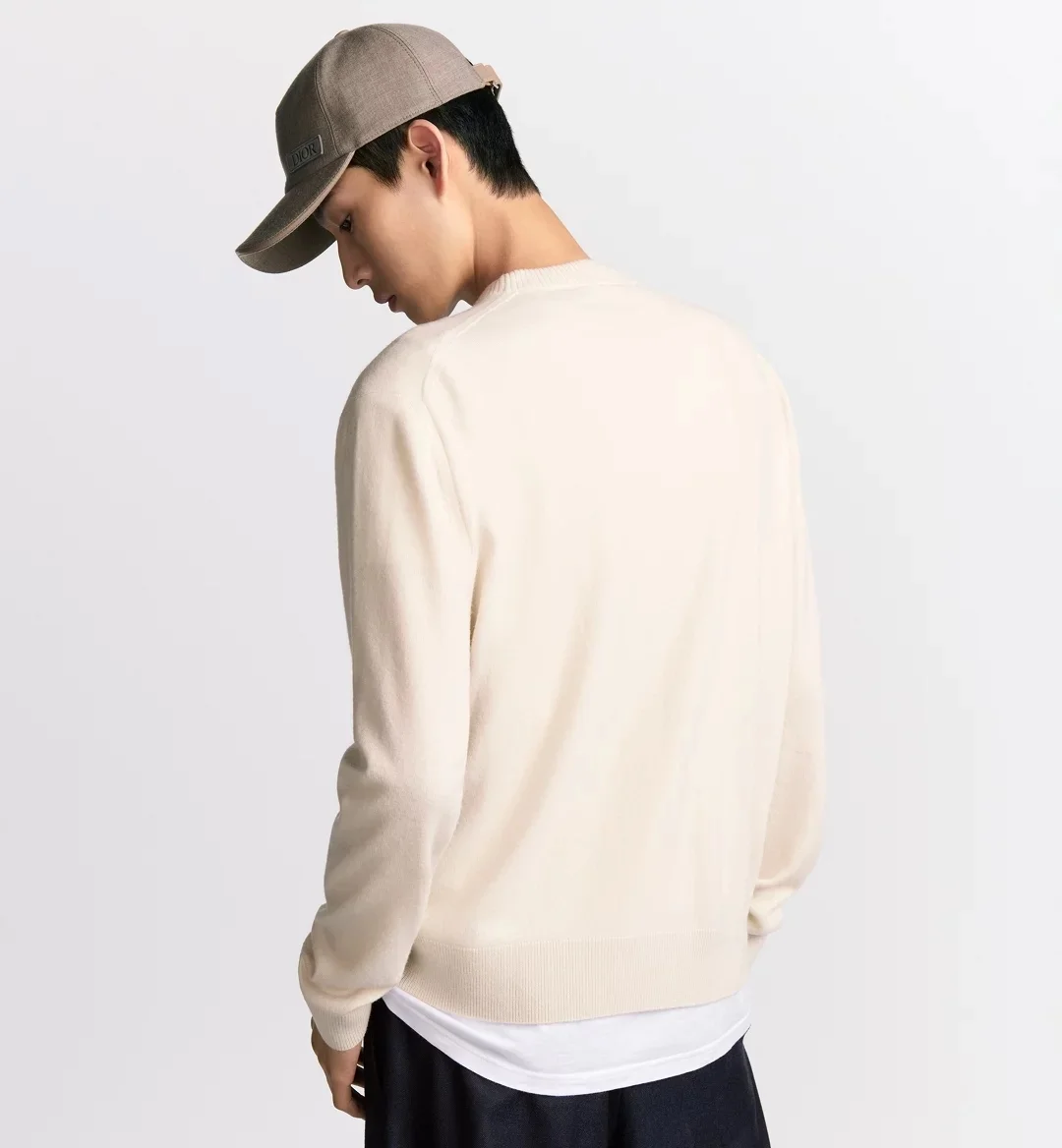 디올 아카이브 라벨 스웨터 화이트