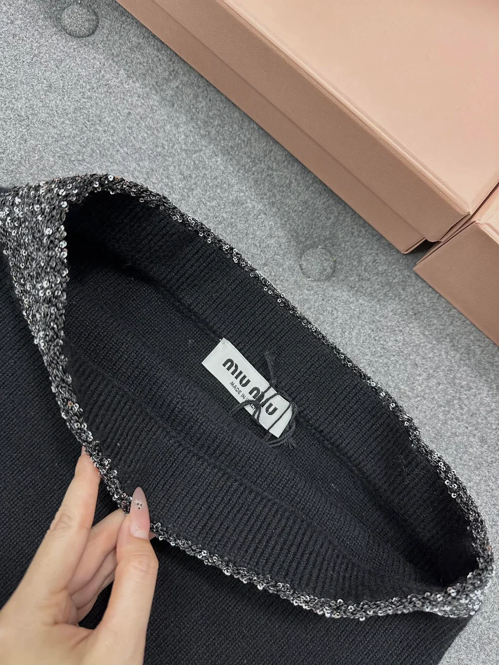 미우미우 캐시미어 미니스커트