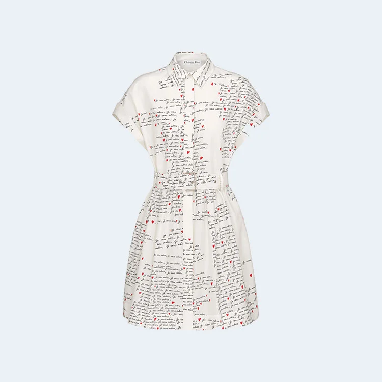 디올 Dioramour 벨트 셔츠 드레스