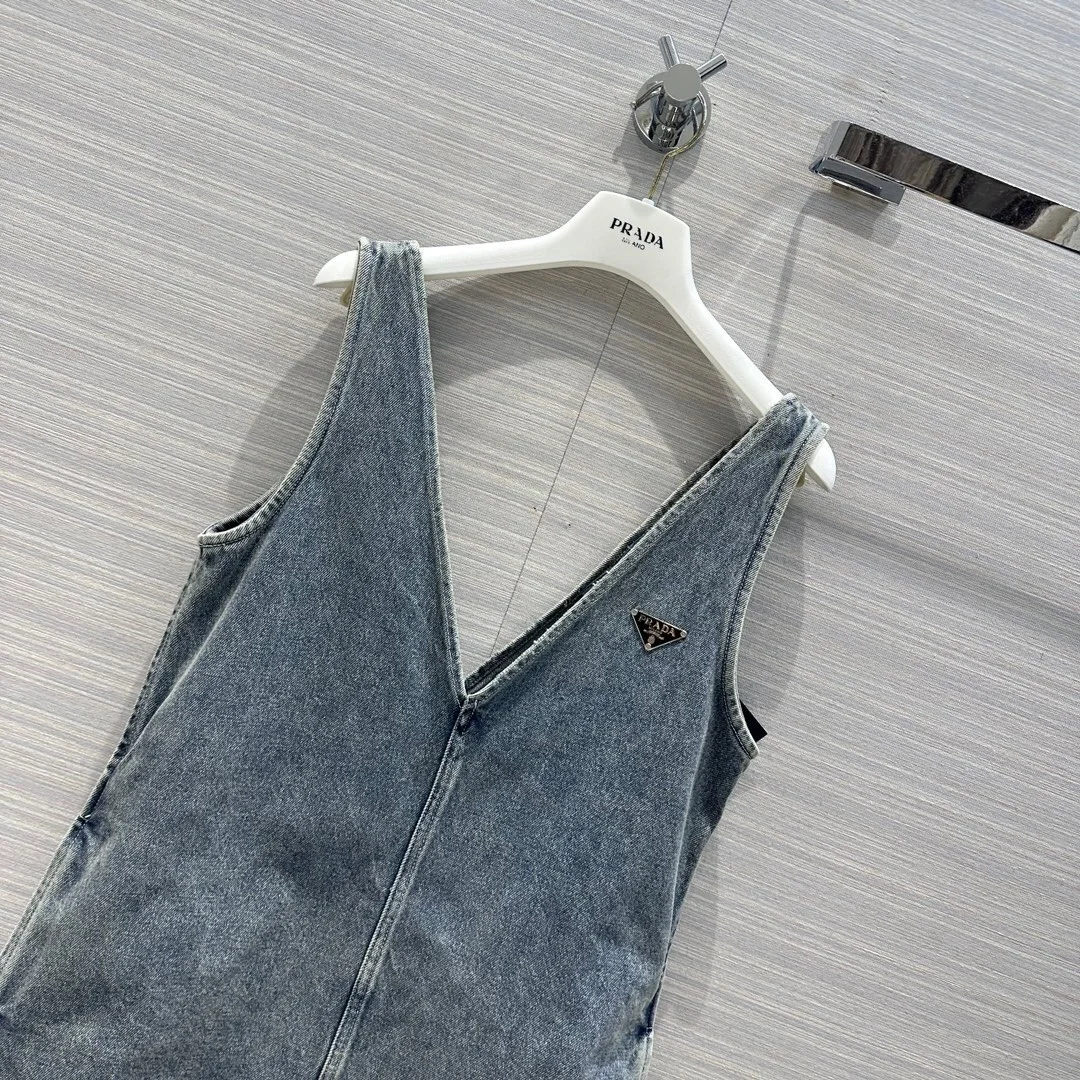 프라다 데님 드레스