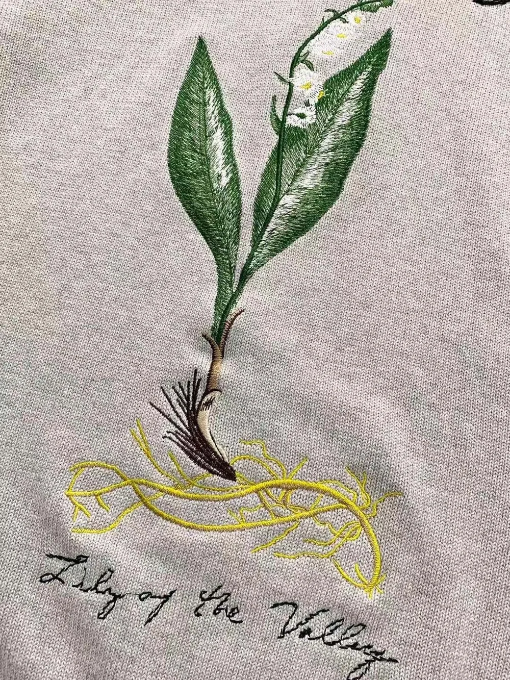 디올 코튼 블렌드 저지 은방울꽃 스웨터