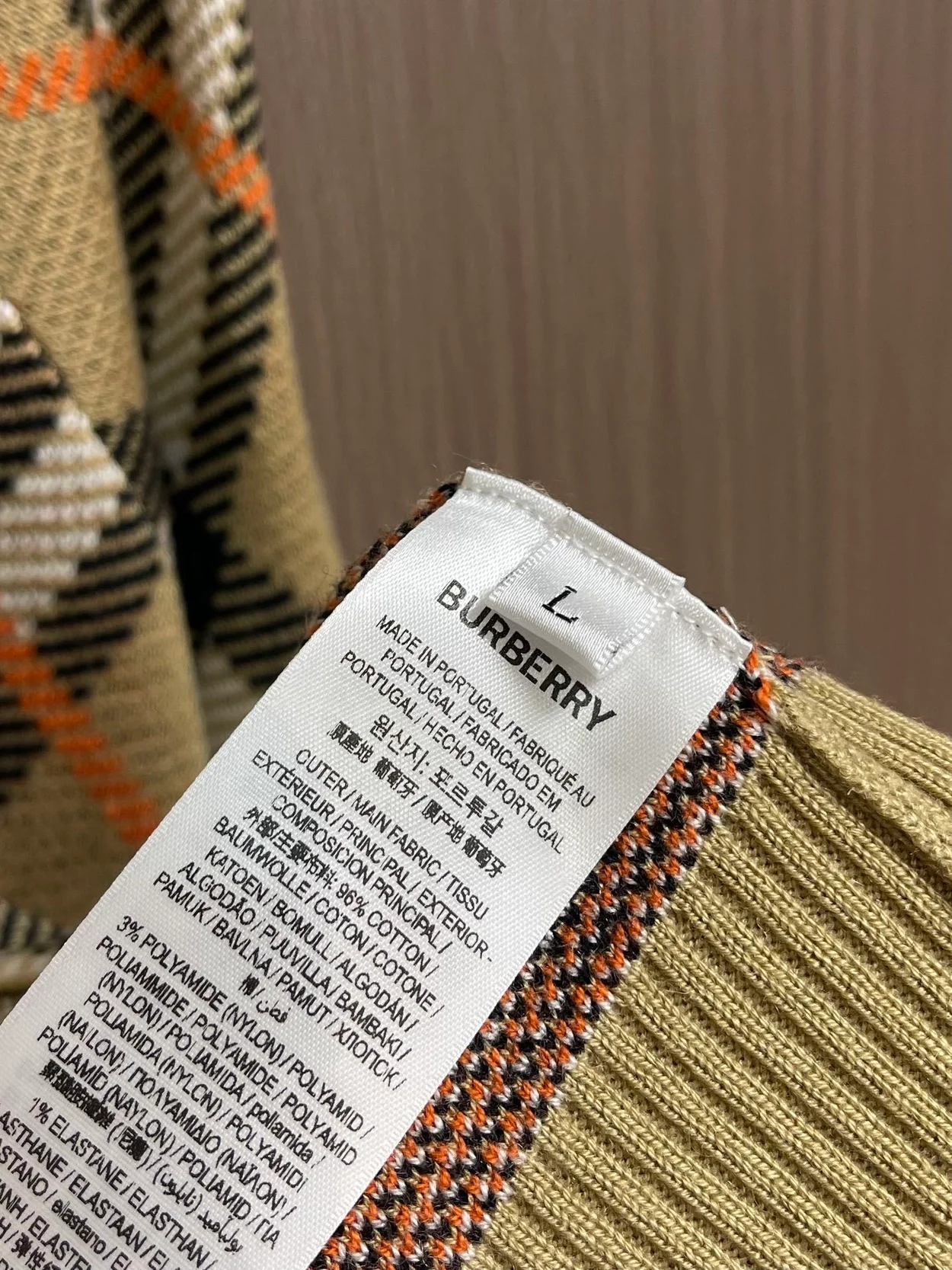 버버리 체크 울 모헤어 블렌드 재킷