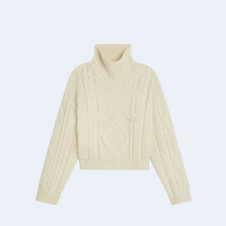 셀린느 아란 알파카 울 하이 넥 스웨터