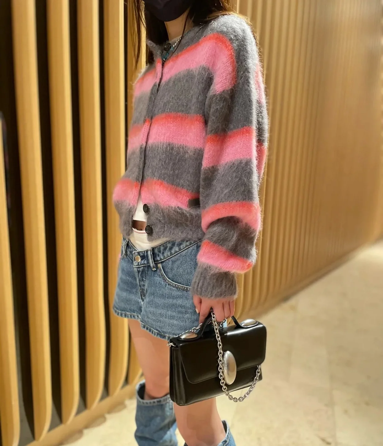 알렉산더왕 엠브로이더리 나일론 블렌드 카디건