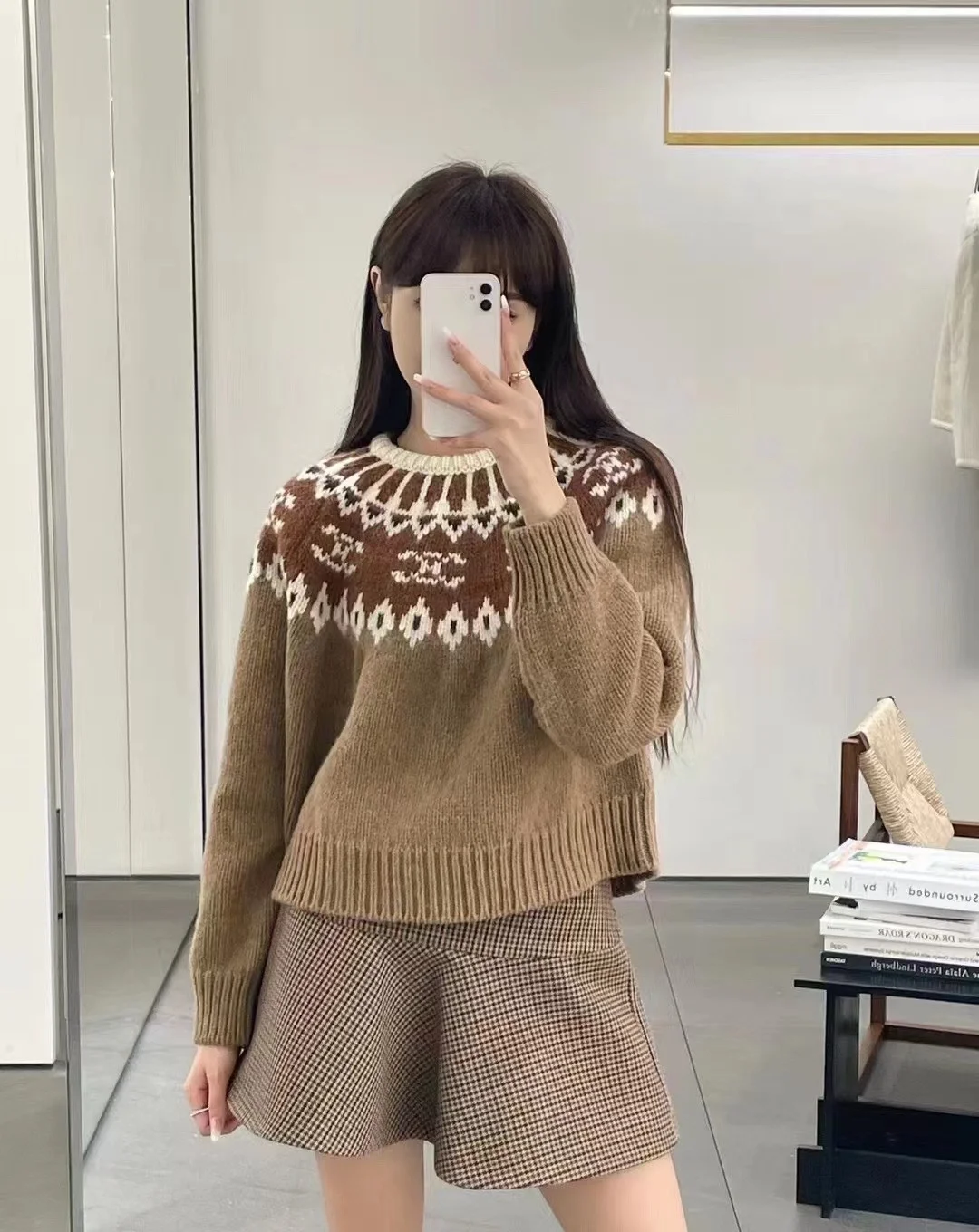 셀린느 트리옹페 페어 아일 울 스웨터