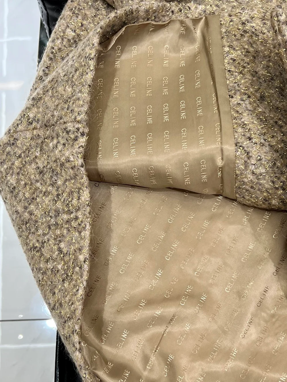 셀린느 알파카 울 오버사이즈 카디건