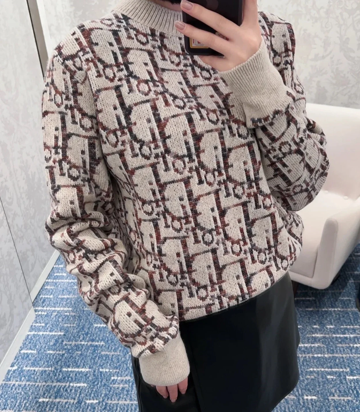 디올 오블리크 스웨터