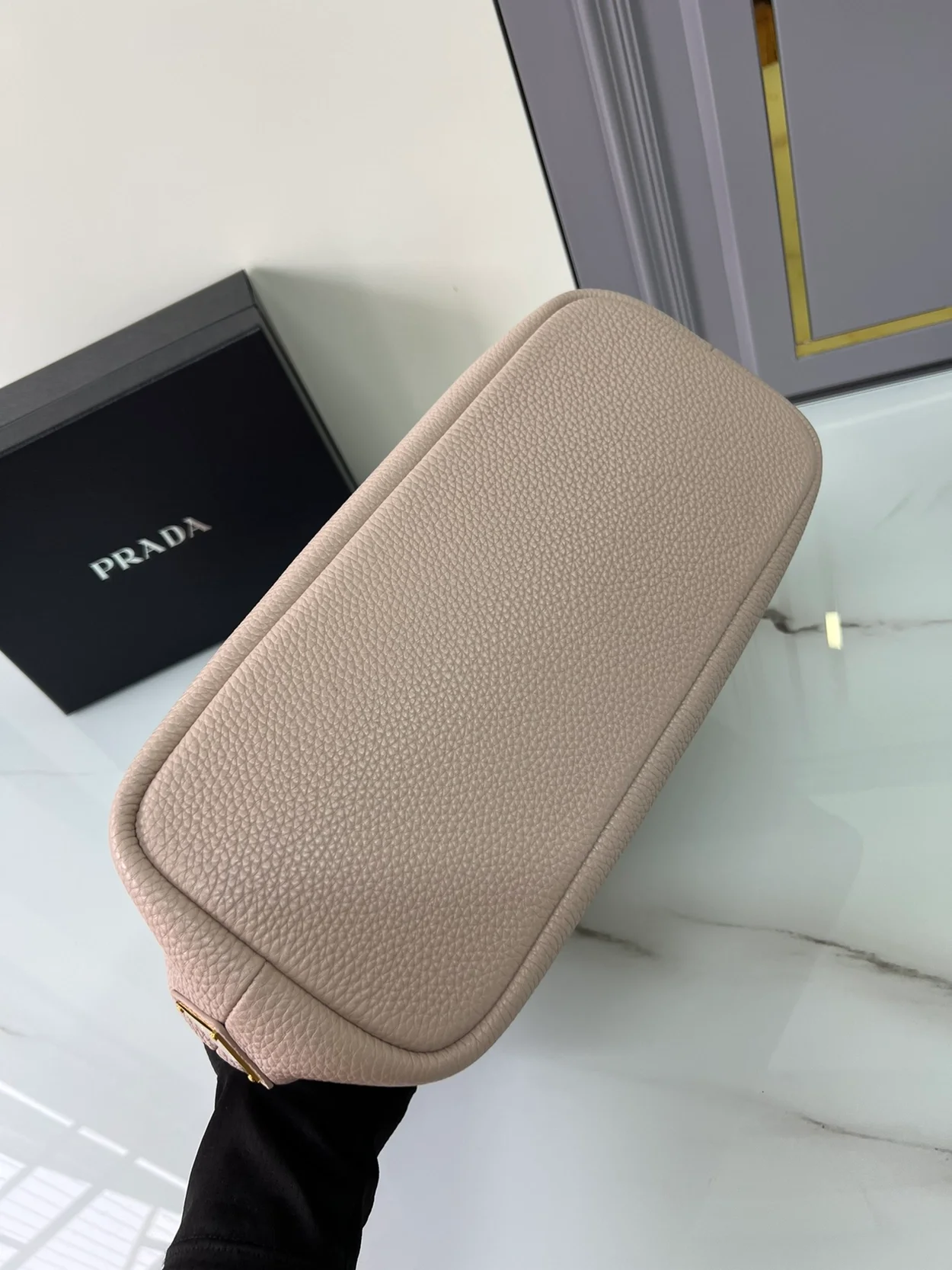 프라다 스몰 레더 토트백 핑크