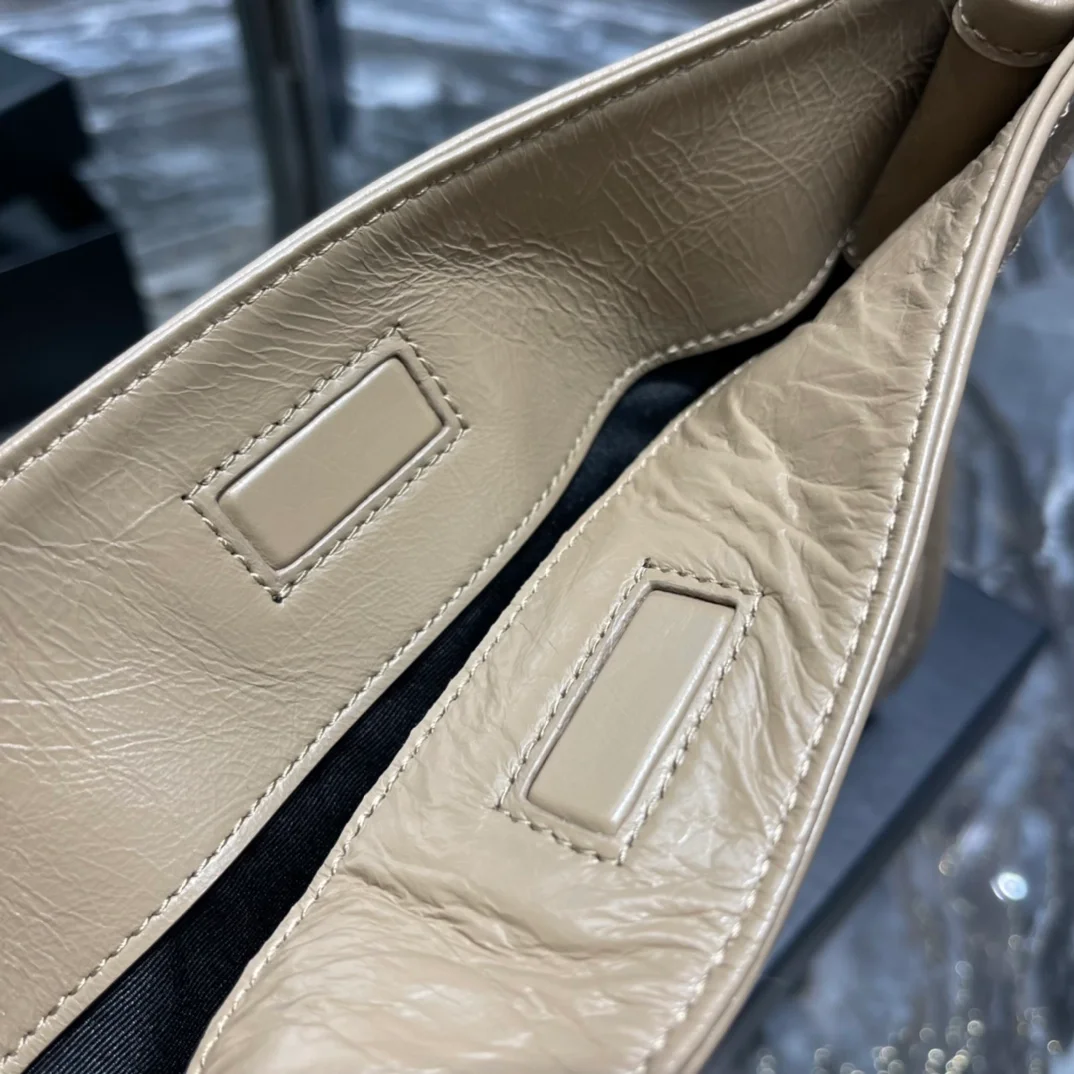 생로랑 빈티지 니키 쇼퍼백 베이지