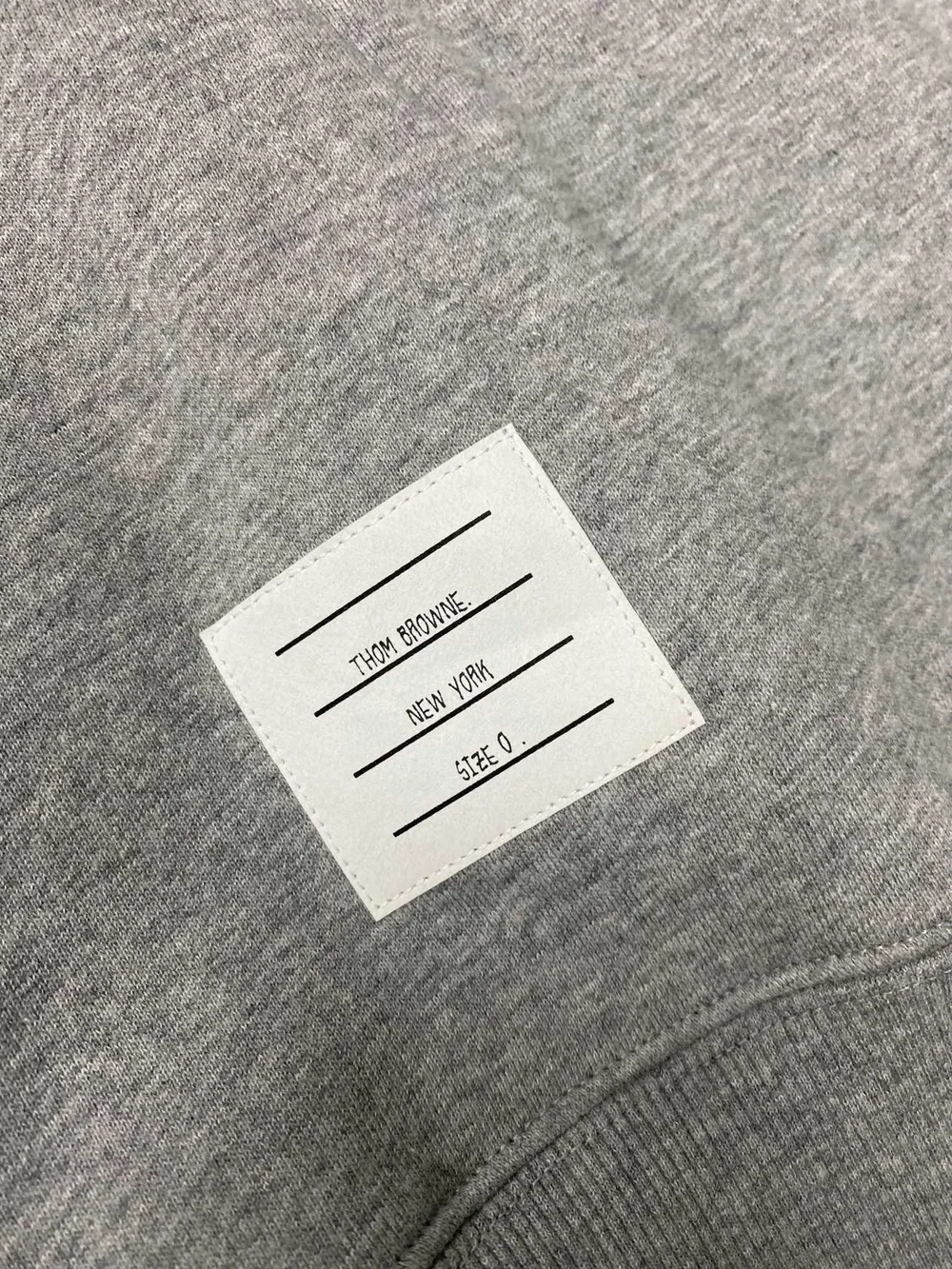 톰브라운 멜란지 브러시드 루프백 후디