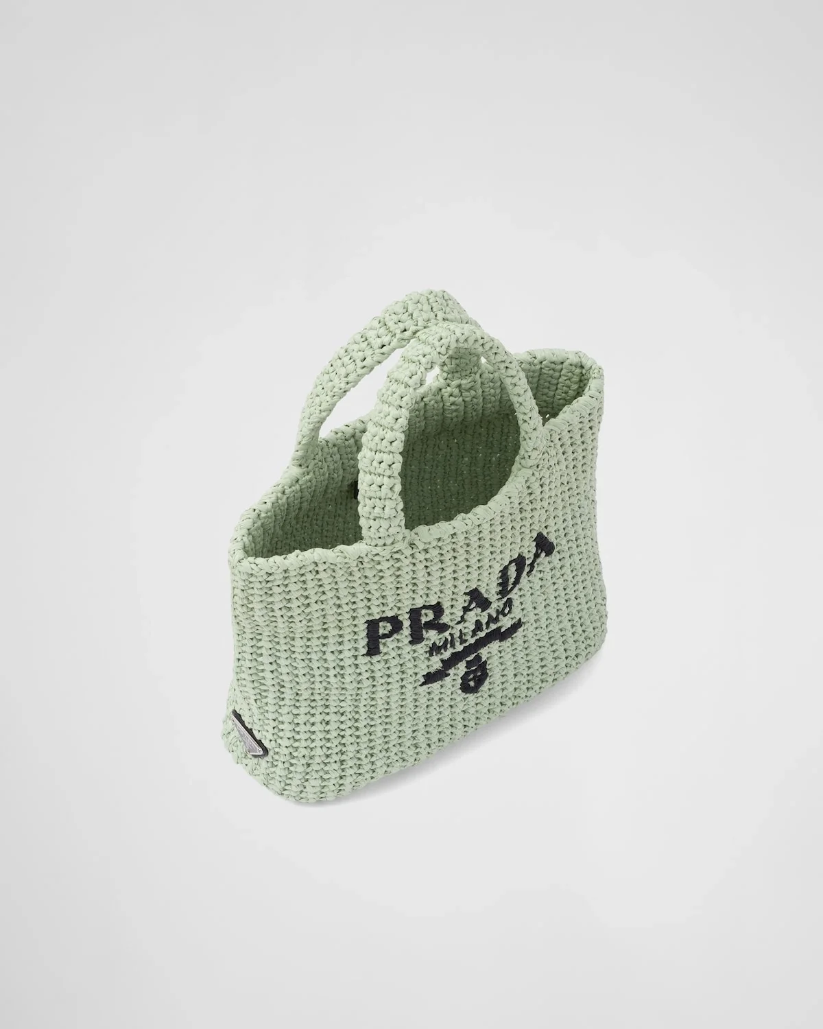 프라다 스몰 크로셰 토트백 아쿠아