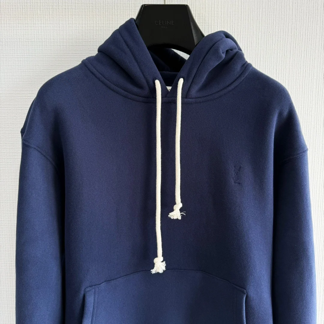 생로랑 카산드레 플리스 후디 네이비