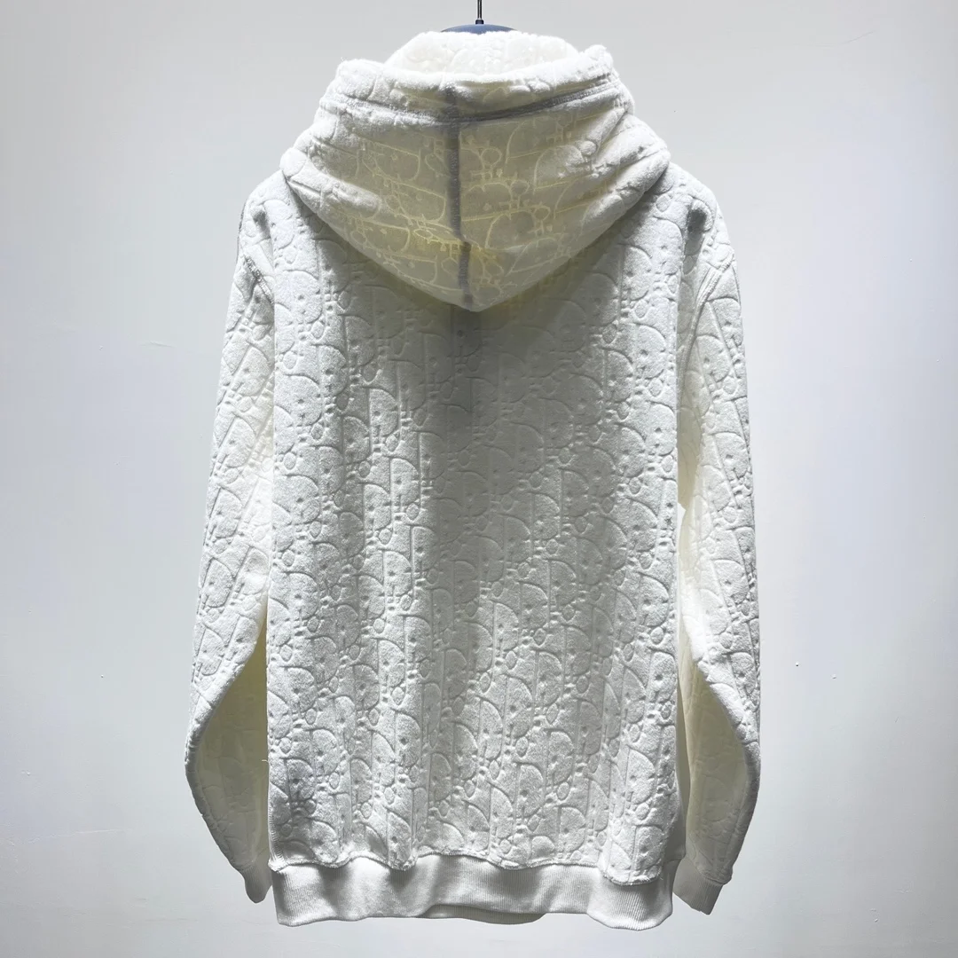 디올 오블리크 후드 화이트