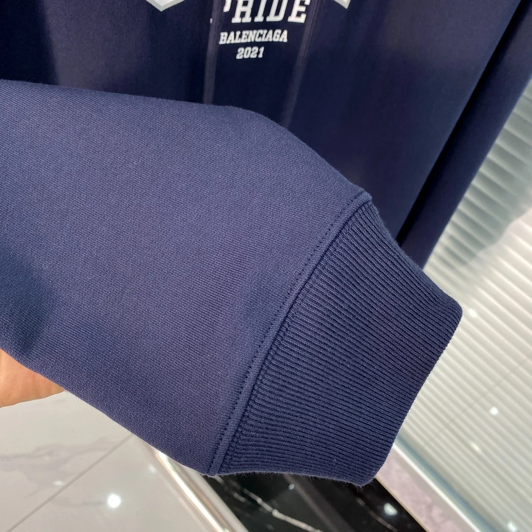 발렌시아가 Pride 후드 네이비