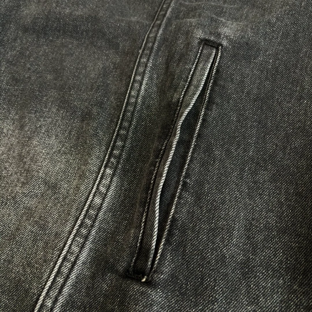 발렌시아가 디스트레스드 데님 후디