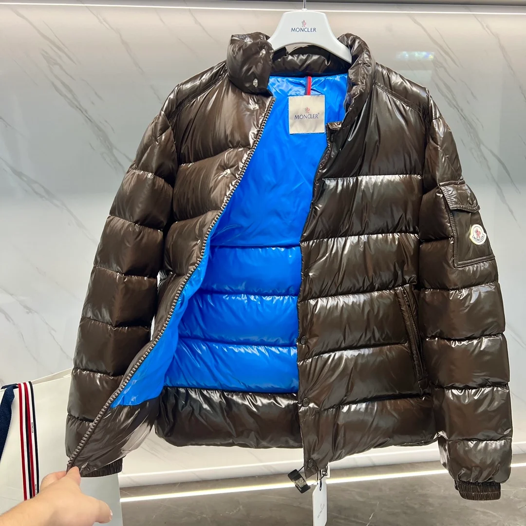 몽클레어 룰 쇼트 다운 재킷 브라운