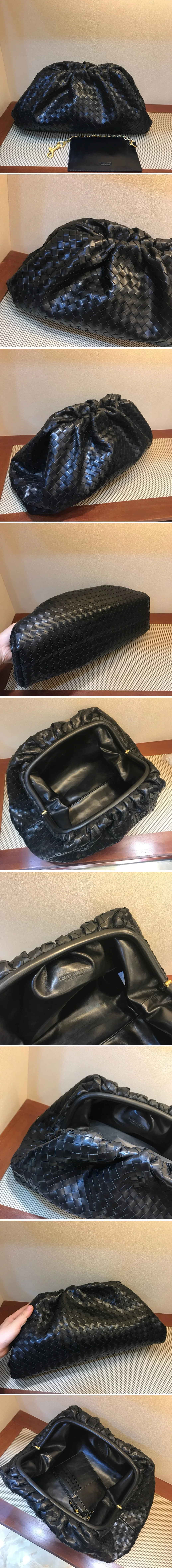 보테가 베네타 레더 파우치백 블랙 상세 이미지 2