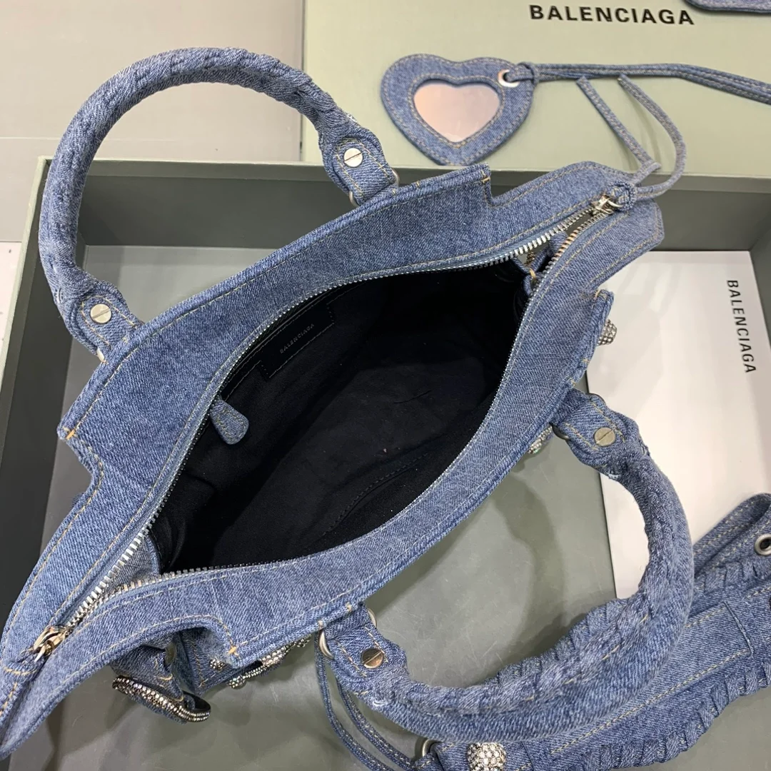 발렌시아가 네오 르카골 시티백 데님