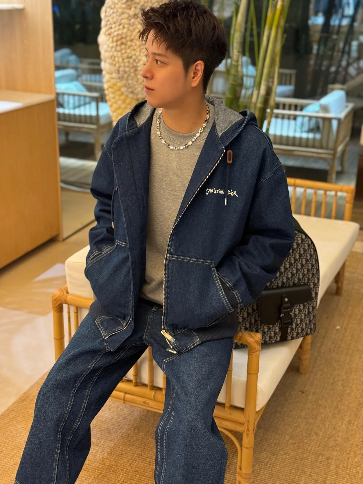 디올 크리스찬 디올 태그 후드 재킷