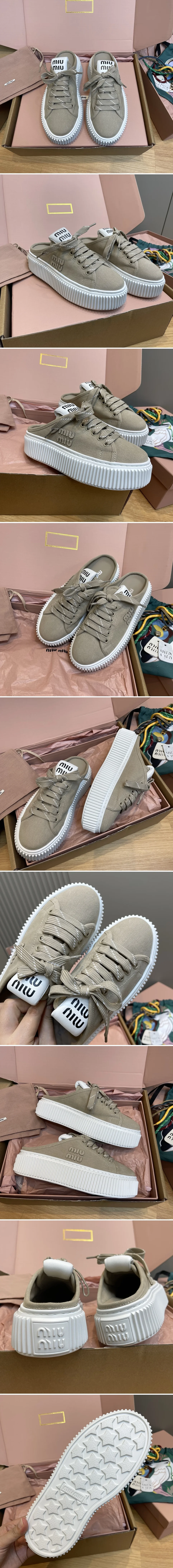 미우미우 데님 뮬 스니커즈 상세 이미지 2
