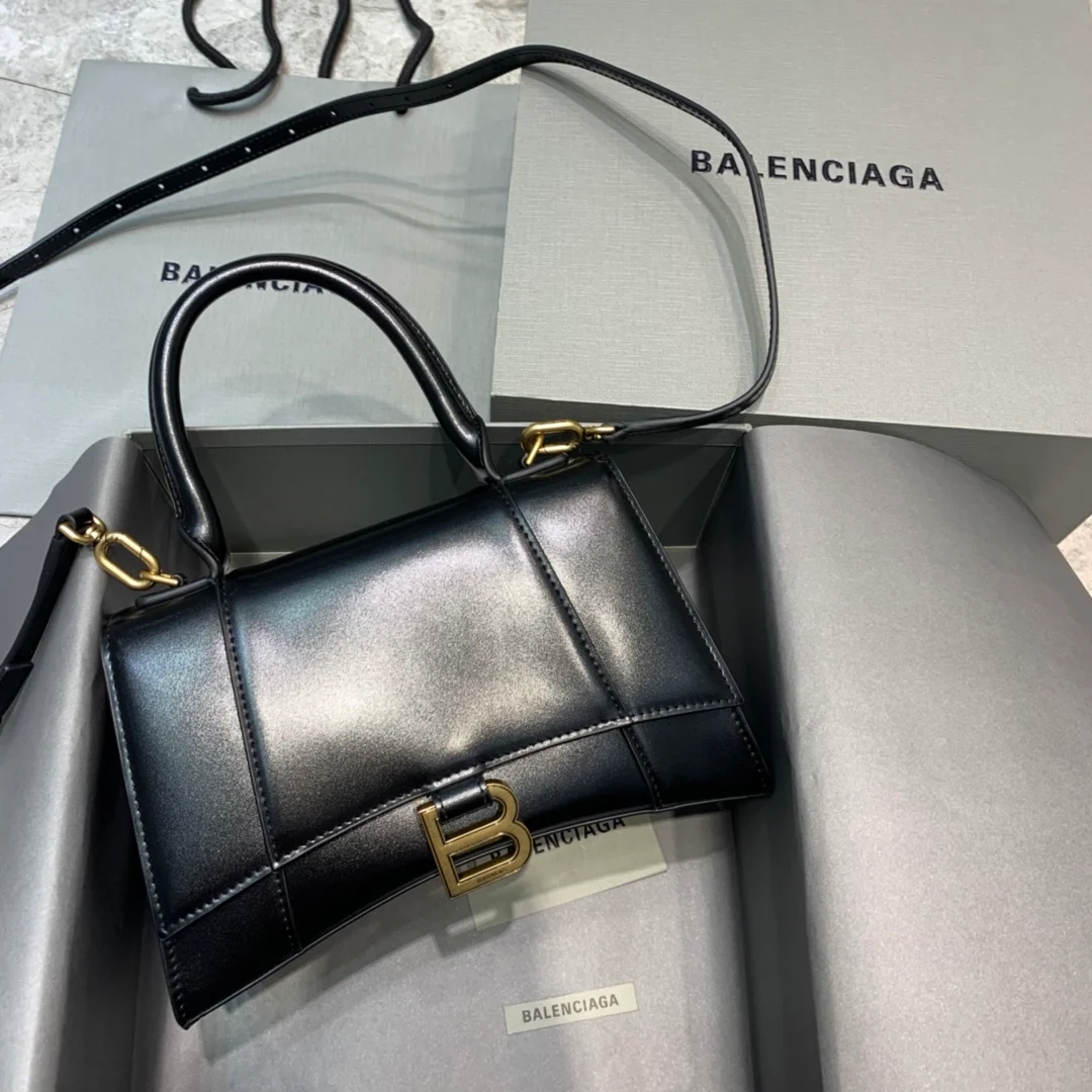발렌시아가 아워글래스 스몰 탑 핸드백