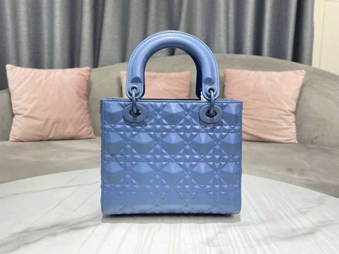 디올 레이디 ABCDIOR 다이아몬드 백 블루
