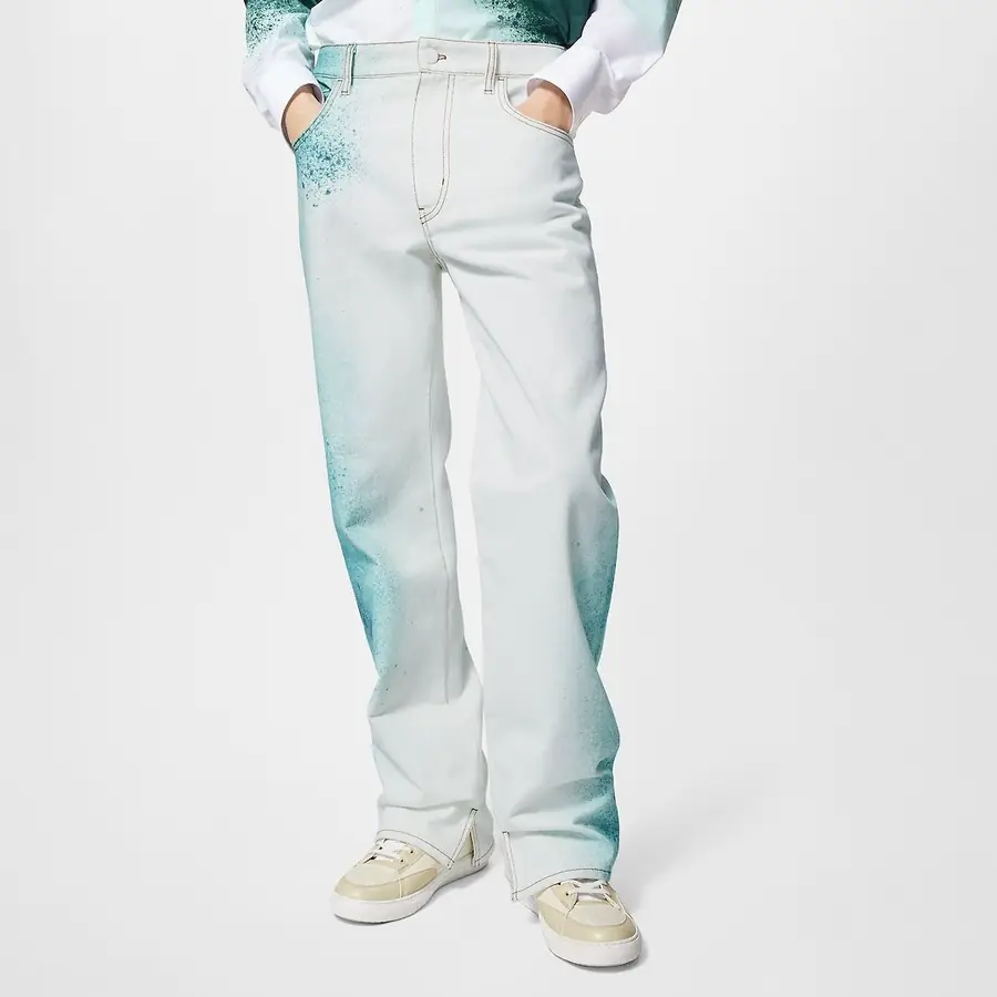 루이비통 스프레이 데님 팬츠