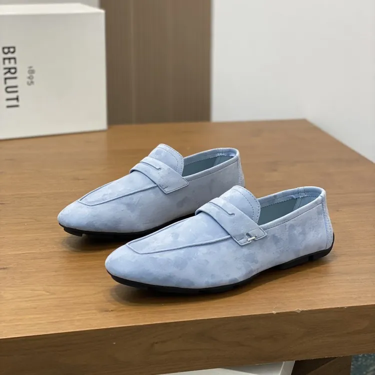 벨루티 로렌조 드라이브 캐모시오 레더 블루
