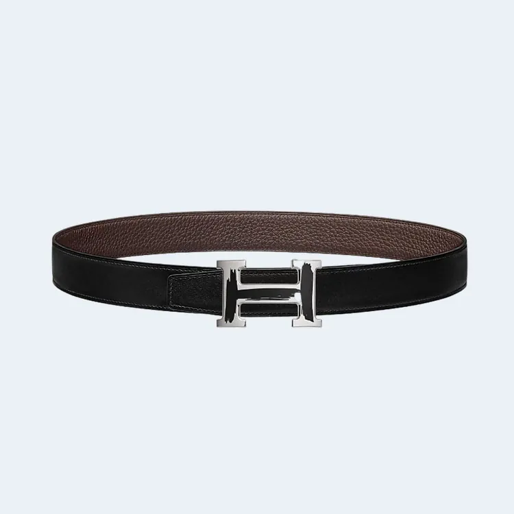 에르메스 브러시 리버서블 벨트 다크 브라운 32mm