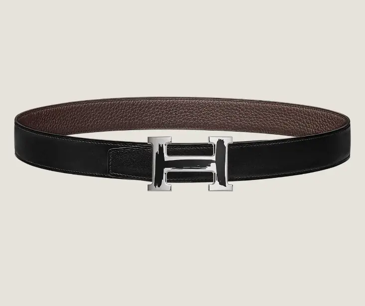 에르메스 브러시 리버서블 벨트 다크 브라운 32mm