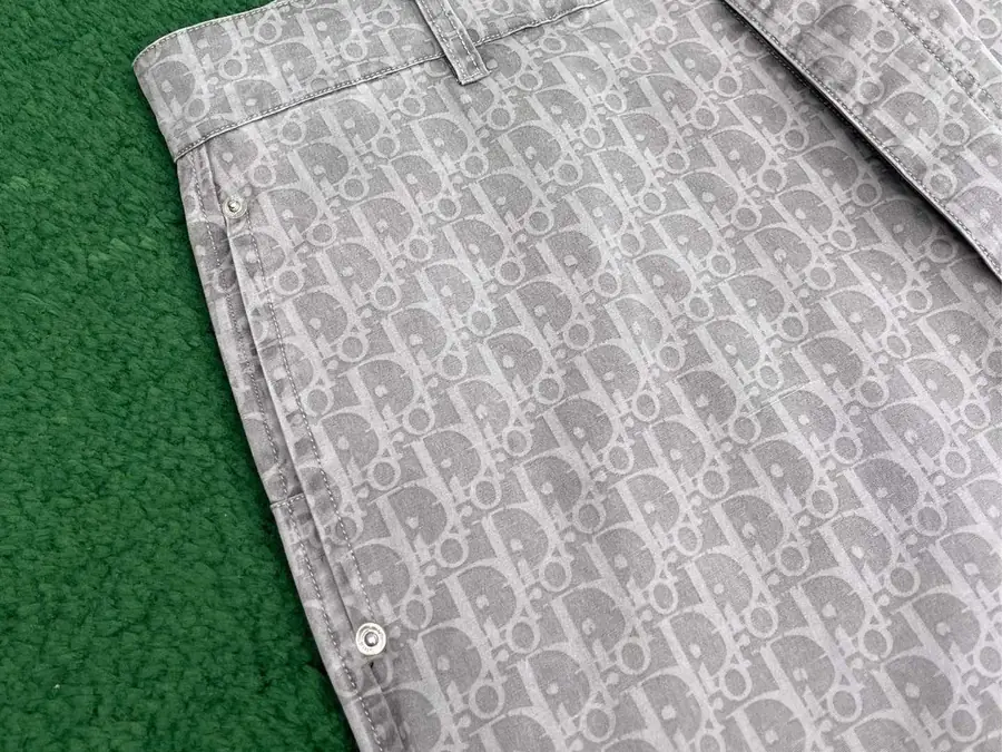 디올 오블리크 코튼 데님 카펜터 진 그레이