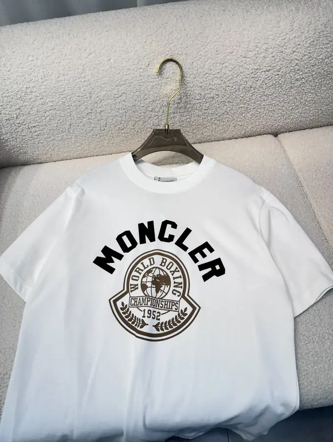 몽클레어 프린트 모티프 티셔츠 화이트