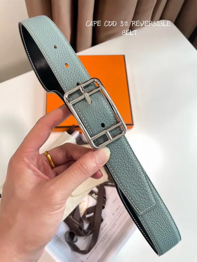 에르메스 카페 코드 32 리버서블 블루 32mm