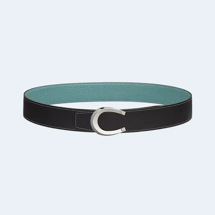 에르메스 럭 리버서블 벨트 블루 블랙 38mm